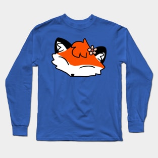 Flower Fox Face Long Sleeve T-Shirt